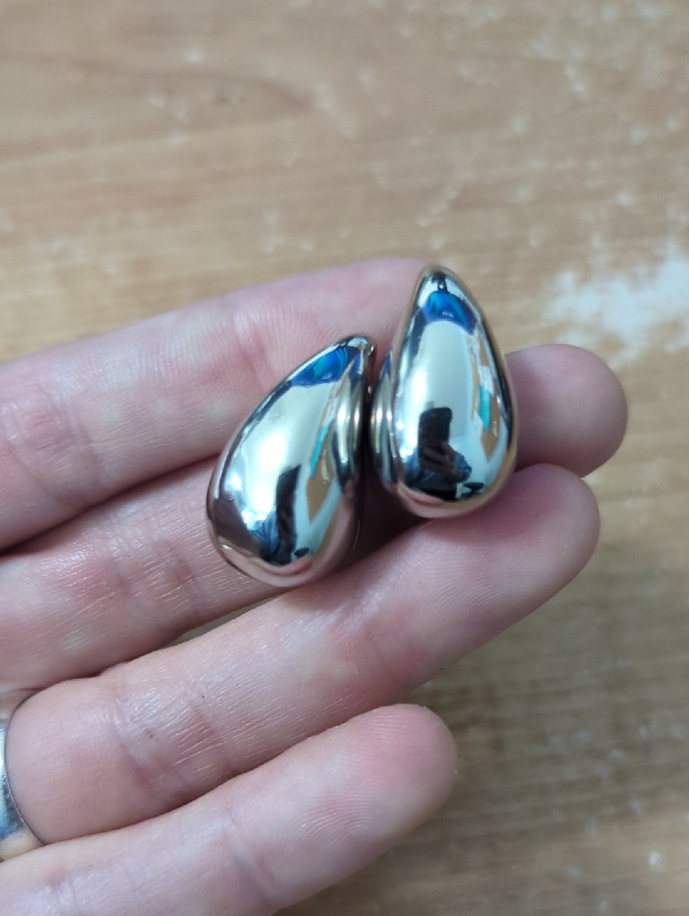 Silver Teardrop Earrings